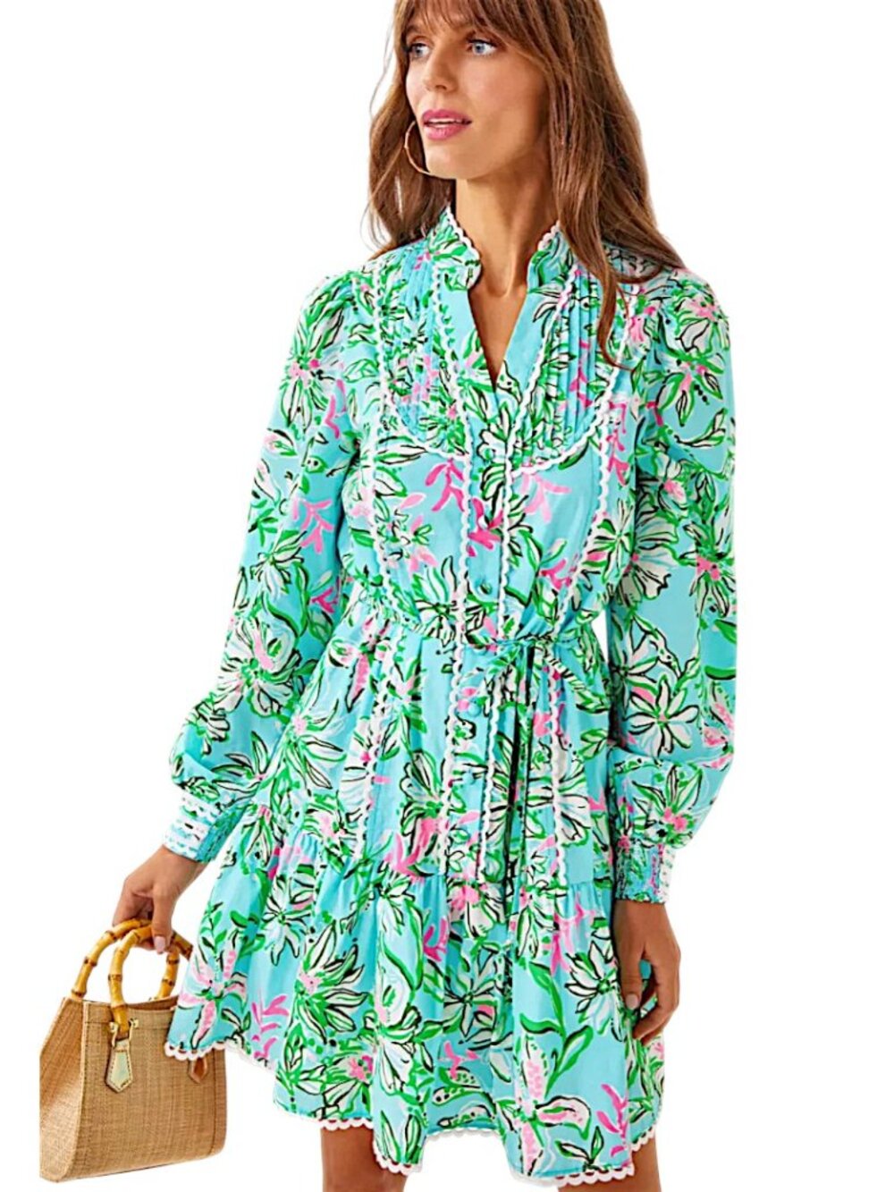 Lilly Pulitzer Arletta Button Down Dress in Multi/Sun of a Bun NWT - Size 0